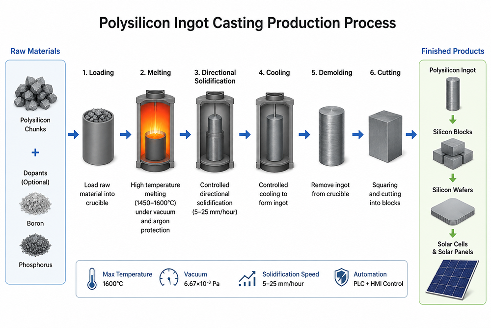 Polysilicon Ingot Casting Production Process