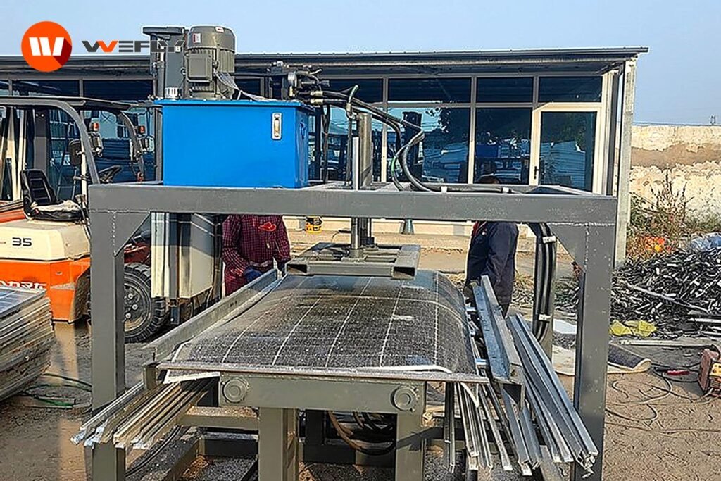 Solar Panel Aluminum Frame Removing Machine for PV module recycling
