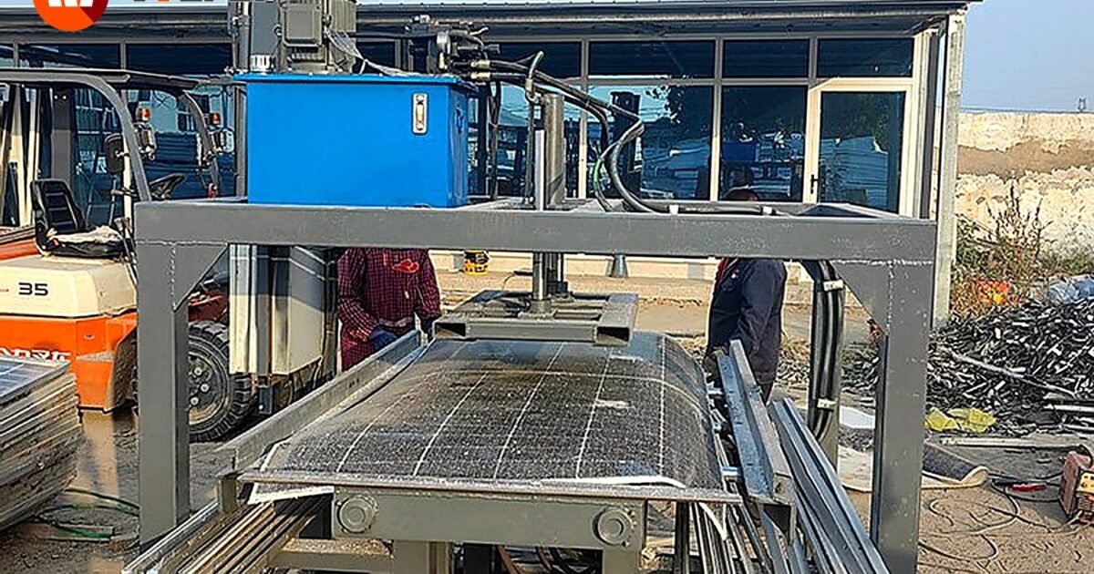 Solar Panel Aluminum Frame Removing Machine for PV panel recycling