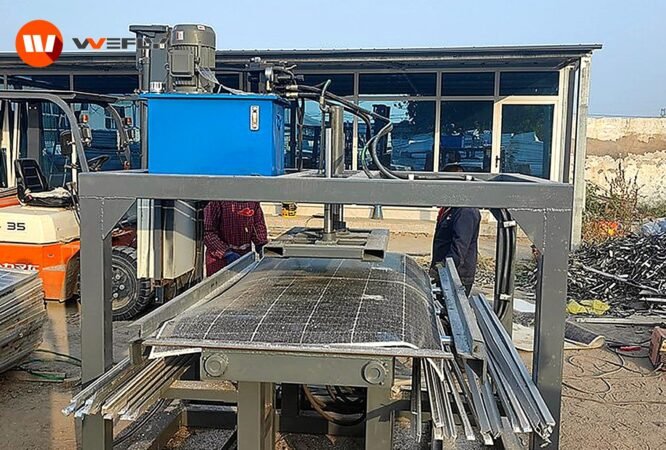 Solar Panel Aluminum Frame Removing Machine for PV panel recycling