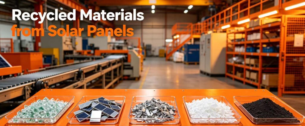 sorted materials from WOLFU solar panel recycling machine