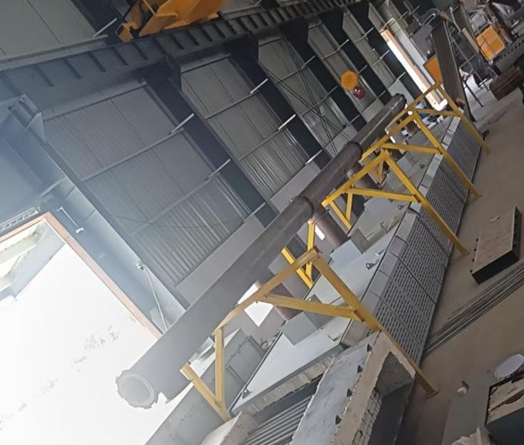 WOLFU continuous solar panel recycling plant on site in India