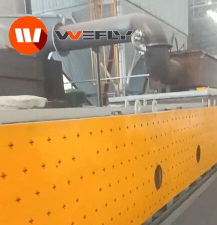 Waste solar panel recycling machine, industrial pyrolysis equipment for single-glass and double-glass PV modules inside factory workshop.