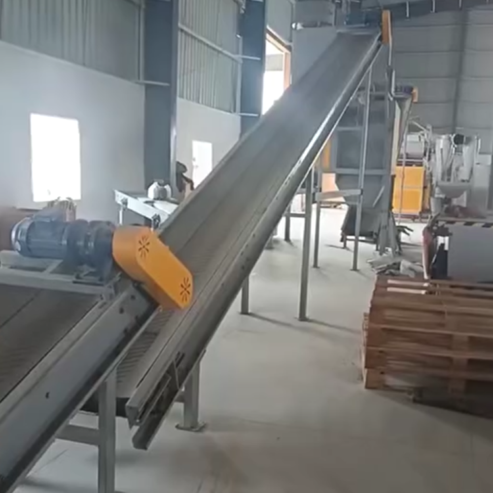 solar panel recycling plant pre-processing section at the Indian customer's factory