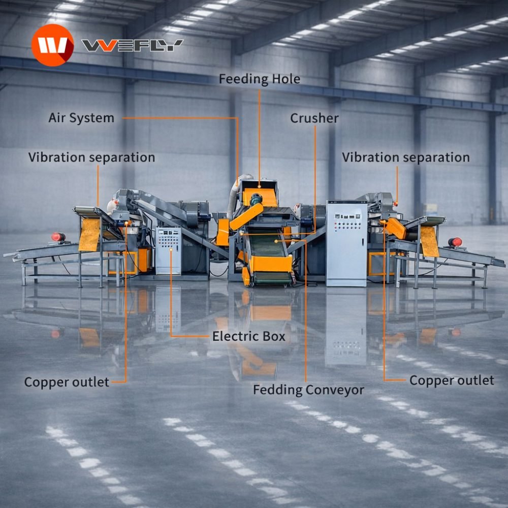 Scrap Metal Shredding and Sorting Line